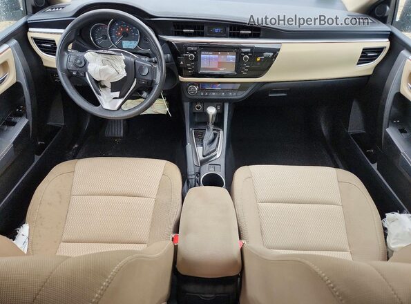 2T1BURHE8GC714962 2016 TOYOTA COROLLA White Առջևի վահանակի տեսք