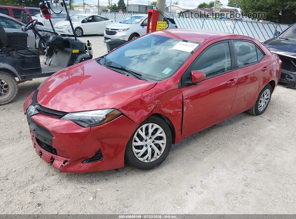 2T1BURHE8HC788867 2017 TOYOTA COROLLA Красный Передняя левая четверть