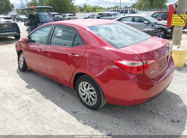 2T1BURHE8HC788867 2017 TOYOTA COROLLA Красный Задняя левая четверть