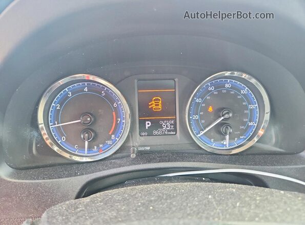 2T1BURHE8KC207729 2019 TOYOTA COROLLA Red Instrument cluster view