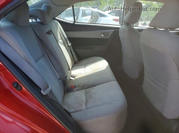 2T1BURHE9GC558849 2016 TOYOTA COROLLA Red Rear seats view