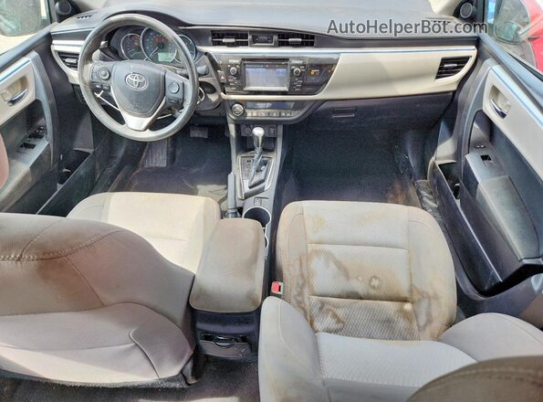 2T1BURHE9GC558849 2016 TOYOTA COROLLA Red Dashboard view