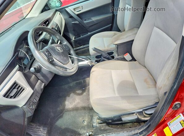2T1BURHE9GC558849 2016 TOYOTA COROLLA Red Front interior view