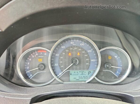 2T1BURHE9GC558849 2016 TOYOTA COROLLA Red Instrument cluster view