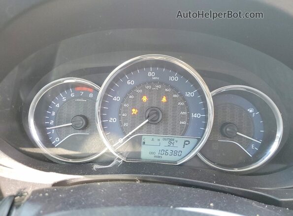 2T1BURHE9GC574761 2016 TOYOTA COROLLA Silver Instrument cluster view