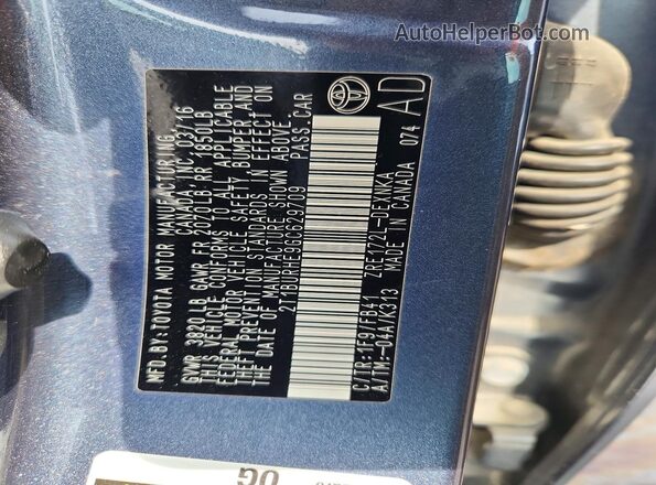2T1BURHE9GC629709 2016 TOYOTA COROLLA Синий Вид подкапотного пространства