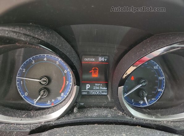 2T1BURHE9GC632268 2016 TOYOTA COROLLA Black Instrument cluster view