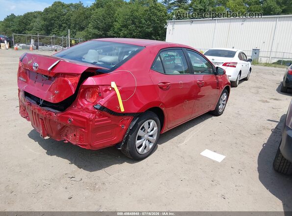 2T1BURHE9GC662676 2016 TOYOTA COROLLA Красный Задняя правая четверть