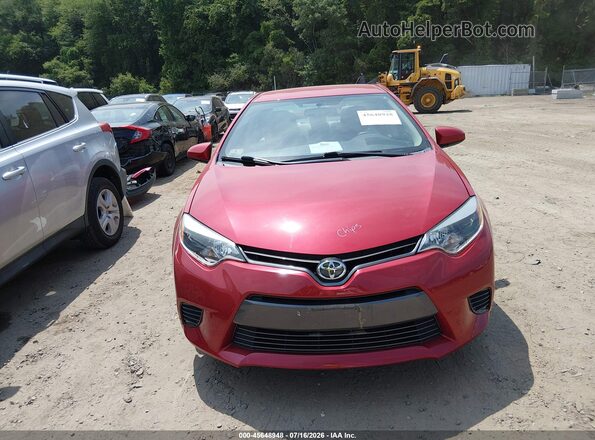 2T1BURHE9GC662676 2016 TOYOTA COROLLA Красный Вид задней части салона