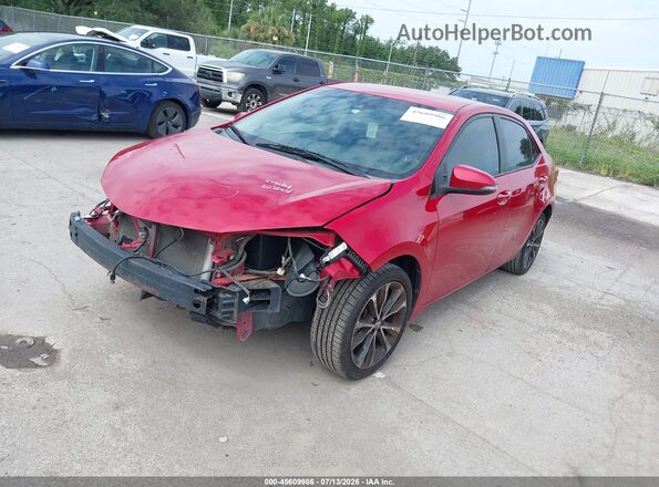 2T1BURHE9HC769678 2017 TOYOTA COROLLA Red წინა მარცხენა ხედი სამი მეოთხედიდან