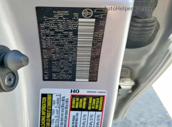 2T1BURHE9HC914167 2017 TOYOTA COROLLA Silver Widok komory silnika