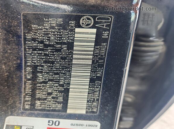 2T1BURHE9JC070475 2018 TOYOTA COROLLA Black Widok komory silnika