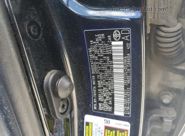 2T1BURHE9JC070816 2018 TOYOTA COROLLA Black Vista de la etiqueta del VIN