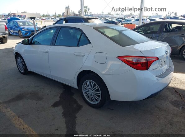 2T1BURHE9KC162204 2019 TOYOTA COROLLA White უკანა მარცხენა