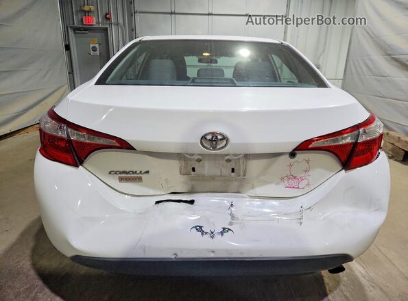 2T1BURHEXGC486012 2016 TOYOTA COROLLA White Հետևի տեսք