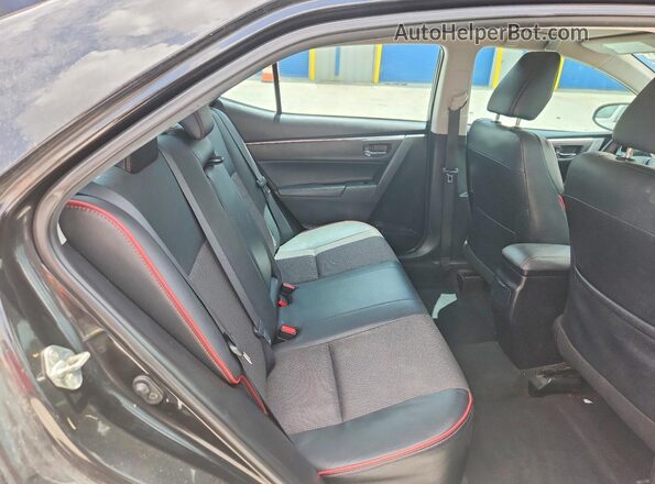 2T1BURHEXGC494725 2016 TOYOTA COROLLA Black უკანა სავარძლების ხედი