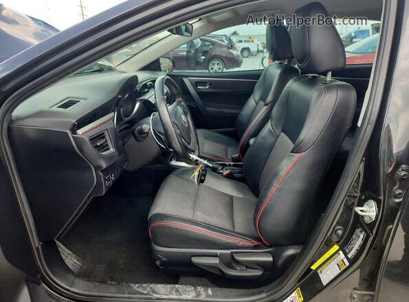 2T1BURHEXGC494725 2016 TOYOTA COROLLA Black წინა სალონის ხედი