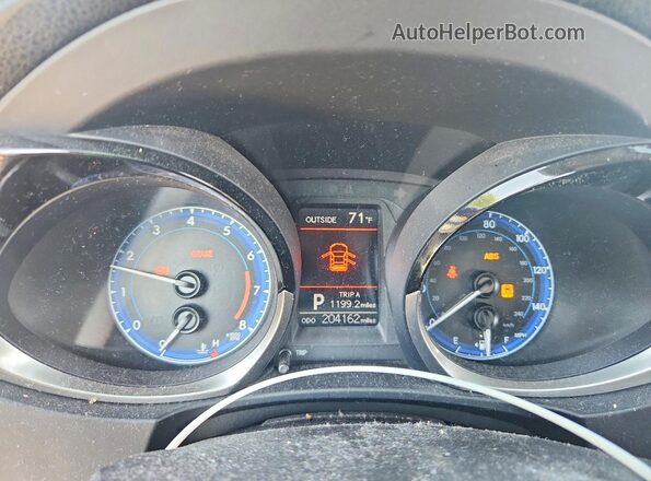 2T1BURHEXGC550209 2016 TOYOTA COROLLA Black Instrument cluster view