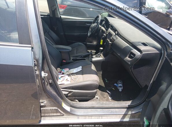2T1BURHEXGC616631 2016 TOYOTA COROLLA Gray წინა სალონის ხედი