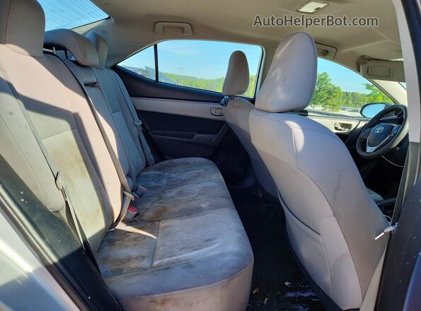 2T1BURHEXGC619576 2016 TOYOTA COROLLA Silver Widok tylnych siedzeń