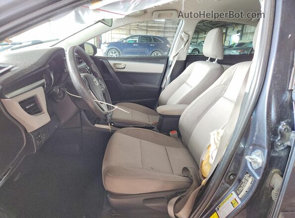 2T1BURHEXGC676487 2016 TOYOTA COROLLA Charcoal Front interior view