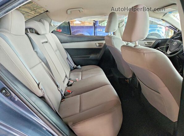 2T1BURHEXGC676487 2016 TOYOTA COROLLA Charcoal Rear seats view
