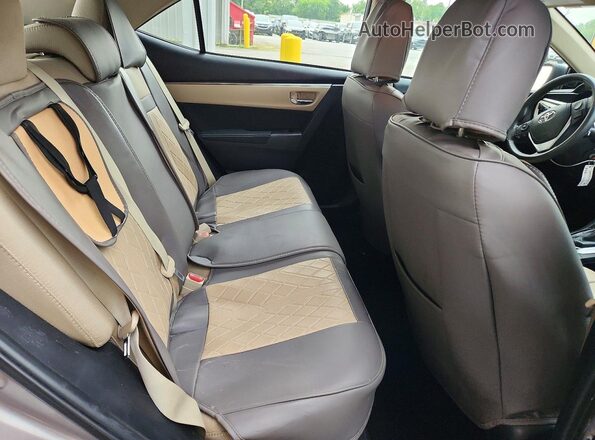 2T1BURHEXGC708385 2016 TOYOTA COROLLA Tan Widok tylnych siedzeń