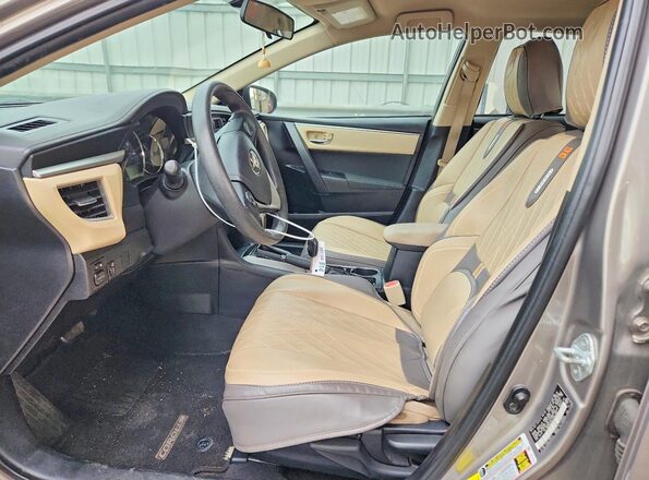 2T1BURHEXGC708385 2016 TOYOTA COROLLA Tan Widok wnętrza z przodu