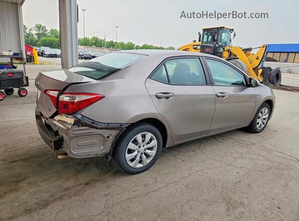 2T1BURHEXGC708385 2016 TOYOTA COROLLA Tan Tył prawy