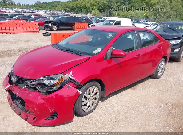 2T1BURHEXHC768345 2017 TOYOTA COROLLA Red Front left
