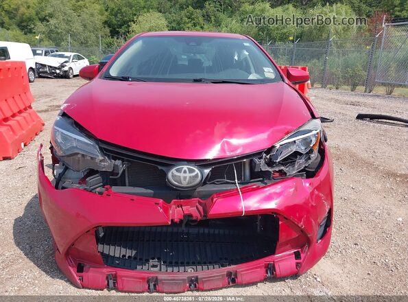 2T1BURHEXHC768345 2017 TOYOTA COROLLA Red Instrument cluster view