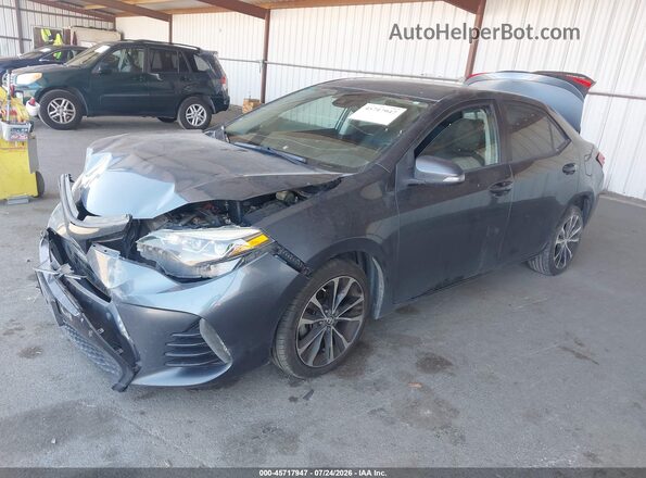2T1BURHEXHC787543 2017 TOYOTA COROLLA Gray Առջևի ձախ երեք քառորդ տեսարան