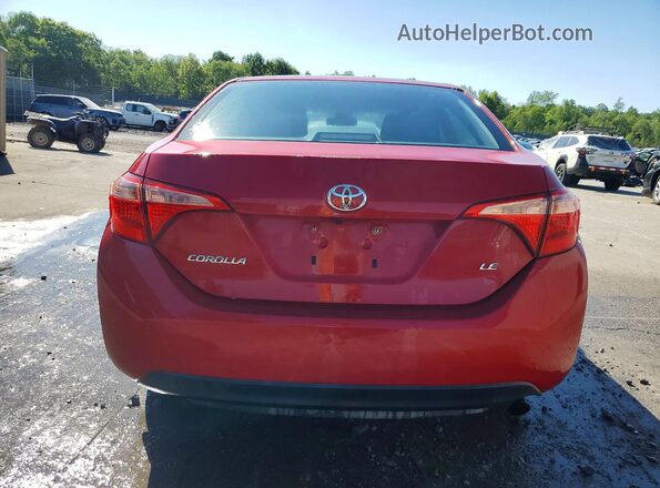2T1BURHEXHC828110 2017 TOYOTA COROLLA Red Հետևի տեսք