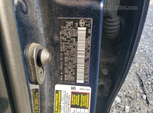 2T1BURHEXHC922665 2017 TOYOTA COROLLA Blue ძრავის განყოფილების ხედი