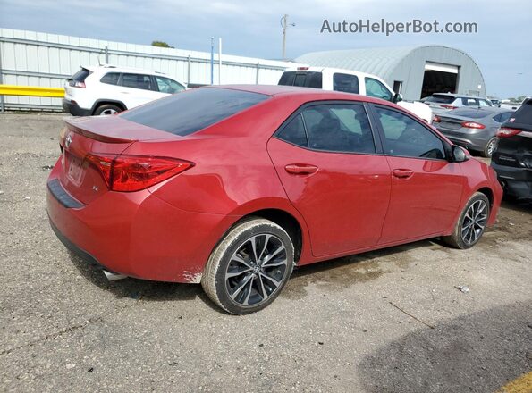 2T1BURHEXHC934167 2017 TOYOTA COROLLA Красный Задняя правая четверть