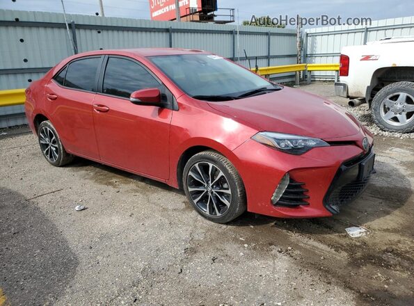 2T1BURHEXHC934167 2017 TOYOTA COROLLA Красный Передняя правая четверть