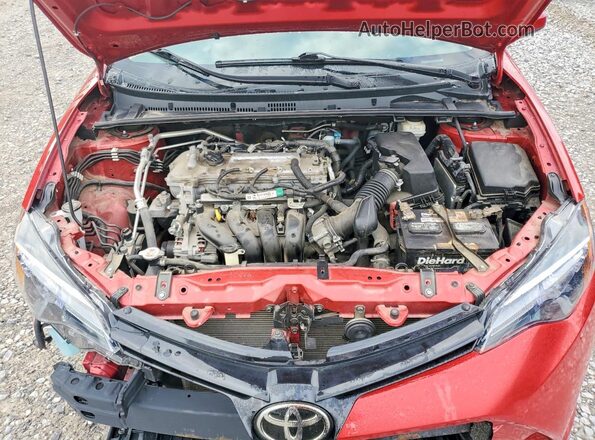2T1BURHEXJC002315 2018 TOYOTA COROLLA Темно-бордовый Вид задней части салона