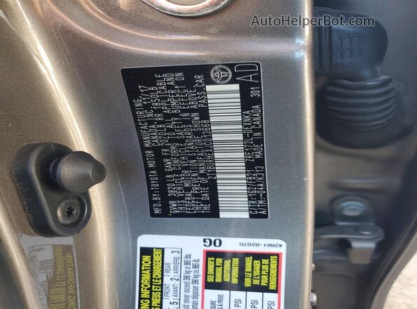 2T1BURHEXJC013668 2018 TOYOTA COROLLA Gray Widok naklejki z numerem VIN
