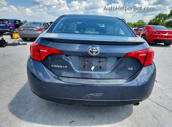 2T1BURHEXJC054074 2018 TOYOTA COROLLA Blue Вид ззаду