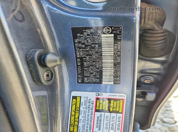 2T1BURHEXJC117061 2018 TOYOTA COROLLA Gray VIN sticker view