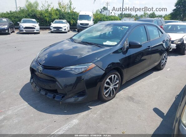 2T1BURHEXJC993015 2018 TOYOTA COROLLA Black Առջևի ձախ երեք քառորդ տեսարան