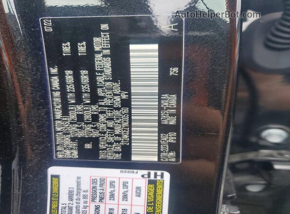 2T2AKCEZ1NC005160 2022 LEXUS NX Black Widok wnętrza 360 stopni