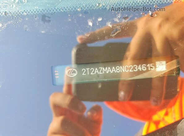 2T2AZMAA8NC234615 2022 LEXUS RX Blue ძრავის განყოფილების ხედი