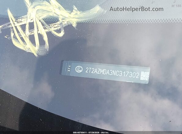2T2AZMDA3NC317302 2022 LEXUS RX 350 Gray 