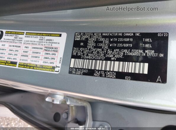 2T2BAMBA3PC008107 2023 LEXUS RX 350 Silver Engine compartment view