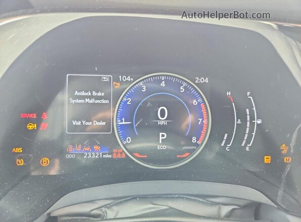 2T2BAMBA6RC048135 2024 LEXUS RX Silver ხელსაწყოთა პანელის ხედი
