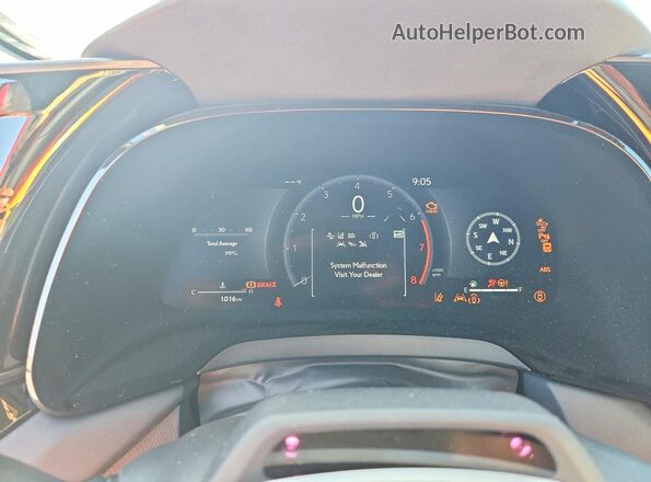 2T2BAMBA6TC076086 2026 LEXUS RX Burgundy Instrument cluster view