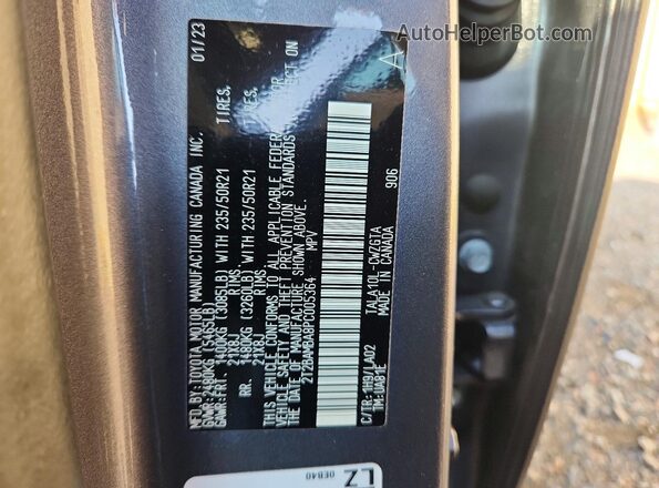 2T2BAMBA8PC005364 2023 LEXUS RX Угольный Панорамный вид салона 360°