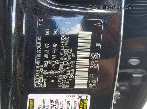 2T2BAMCA0RC052020 2024 LEXUS RX Black VIN կոդի պիտակի տեսք