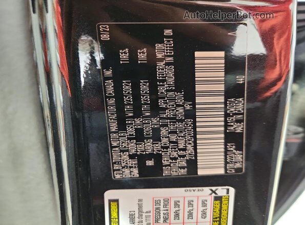 2T2BAMCA2PC034549 2023 LEXUS RX Черный Вид наклейки с VIN-кодом